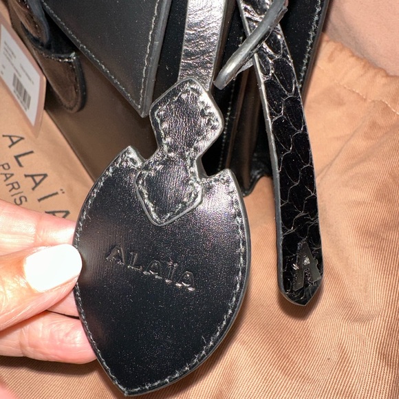 NWT Alaia Mini Leather/Python Snakeskin  - Top Handle/Shoulder/Crossbody Strap - Picture 9 of 14